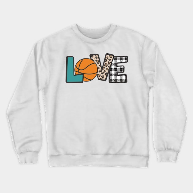 Basketball Love Crewneck Sweatshirt by pralonhitam